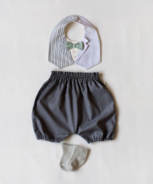 mocmof（モクモフ）の「おめかし ギフトセット （フォーマル）（ベビーギフト・キッズ・ベージュ/グレー/ブルー/グリーン系その他4・ﾌﾘ-）」の3枚目の写真