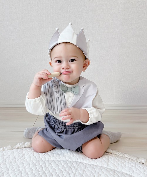 mocmof（モクモフ）の「おめかし ギフトセット （フォーマル）（ベビーギフト・キッズ・ベージュ/グレー/ブルー/グリーン系その他4・ﾌﾘ-）」の10枚目の写真