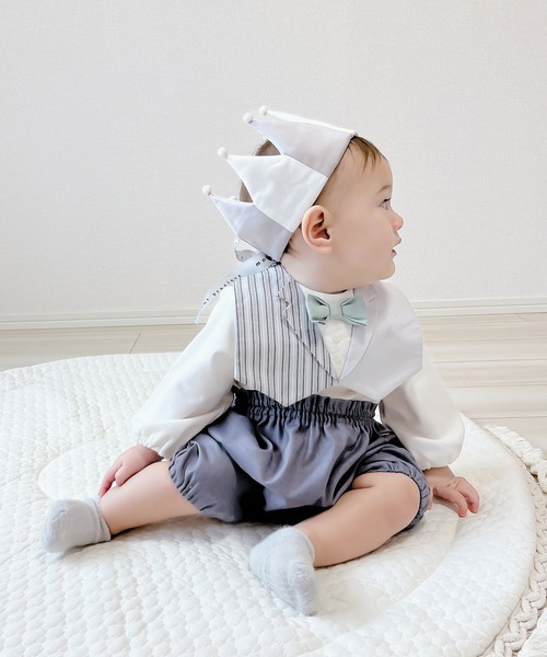 mocmof（モクモフ）の「おめかし ギフトセット （フォーマル）（ベビーギフト・キッズ・ベージュ/グレー/ブルー/グリーン系その他4・ﾌﾘ-）」の12枚目の写真