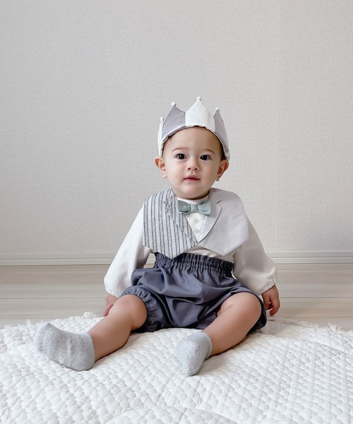 mocmof（モクモフ）の「おめかし ギフトセット （フォーマル）（ベビーギフト・キッズ・ベージュ/グレー/ブルー/グリーン系その他4・ﾌﾘ-）」の16枚目の写真