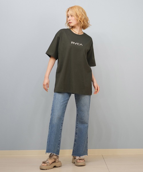 RVCA（ルーカ）の「RVCA/ルーカ バックプリントTシャツ/オーバーサイズ BF043-P20（Tシャツ/カットソー・レディース・ブラック/ライトベージュ/ホワイト/スミクロ・S/M/L）」の12枚目の写真