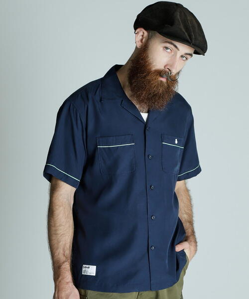 ショットSchott【S】シャツ フルジップ パンチングレザー半袖 ショットSchott【S】シャツ フルジップ パンチングレザー半袖