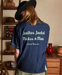 schott | Schott/ショット/BOWLING SS SHIRT'LEATHER JACKET MAKES A MAN'/半袖 刺繍 ボーリングシャツ(シャツ/ブラウス)