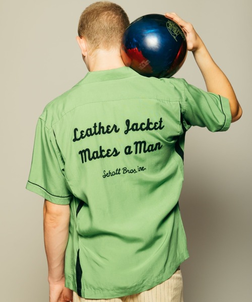 Schott BOWLING SS SHIRT 半袖 刺繍 ボーリングシャツ Schott BOWLING SS SHIRT 半袖 刺繍 ボーリングシャツ