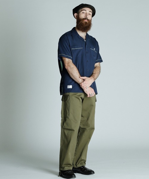 schott（ショット）の「Schott/ショット/BOWLING SS SHIRT'LEATHER JACKET MAKES A MAN'/半袖 刺繍 ボーリングシャツ（シャツ/ブラウス・メンズ・ブラック/ネイビー/ライトグリーン・M/2XL/XL/L）」の18枚目の写真