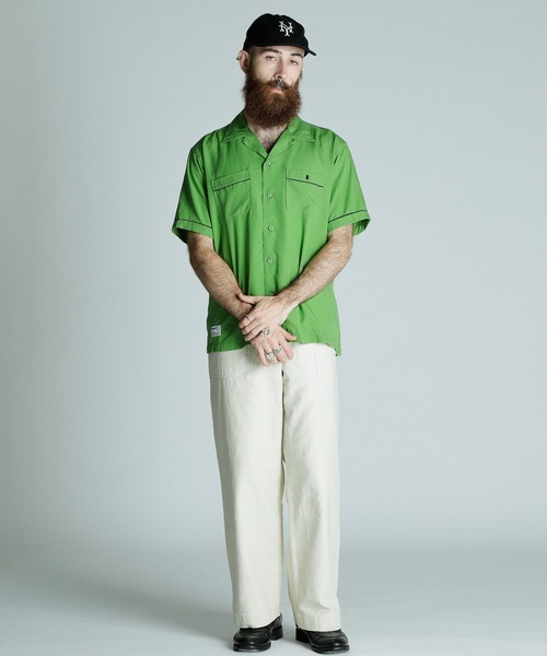 schott（ショット）の「Schott/ショット/BOWLING SS SHIRT'LEATHER JACKET MAKES A MAN'/半袖 刺繍 ボーリングシャツ（シャツ/ブラウス・メンズ・ブラック/ネイビー/ライトグリーン・M/2XL/XL/L）」の17枚目の写真