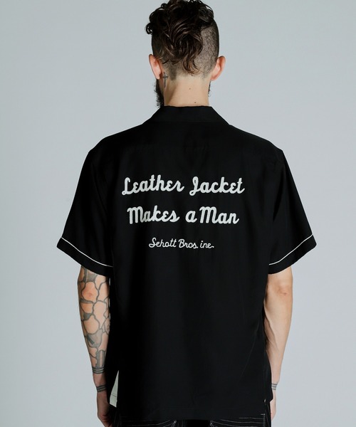 Schott/ショット/BOWLING SS SHIRT'LEATHER JACKET MAKES A MAN