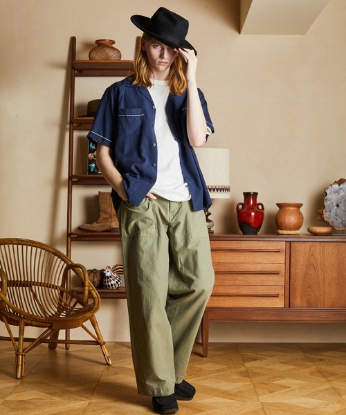 schott（ショット）の「Schott/ショット/BOWLING SS SHIRT'LEATHER JACKET MAKES A MAN'/半袖 刺繍 ボーリングシャツ（シャツ/ブラウス・メンズ・ブラック/ネイビー/ライトグリーン・M/2XL/XL/L）」の6枚目の写真