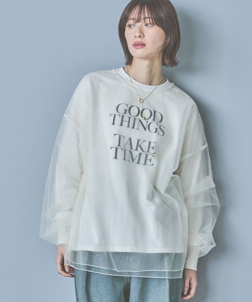 LAKOLE（ラコレ）の「チュールギャザープルオーバー / 318741（シャツ/ブラウス・レディース・ブラック/アイボリー/ピンクベージュ・FREE）」の8枚目の写真