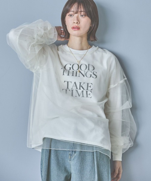 LAKOLE（ラコレ）の「チュールギャザープルオーバー / 318741（シャツ/ブラウス・レディース・ブラック/アイボリー/ピンクベージュ・FREE）」の11枚目の写真