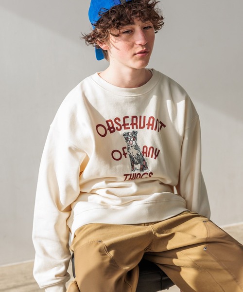 niko and...（ニコアンド）の「アニマル刺繍スウェット（スウェット・メンズ・ブルー/アイボリー/チャコール/グレー・MEDIUM/LARGE）」の11枚目の写真