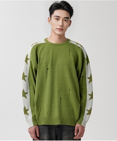 さらに100円引き◆MAHAGRID◆TRACK SWEATSHIRT mahagrid/マハグリッド』 VARSITY LOGO GRADATION KNIT SWEATER