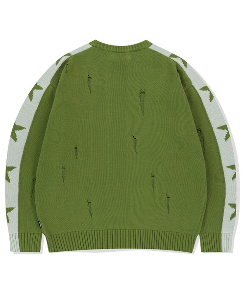 mahagrid/マハグリッド』 STAR CRASH KNIT CREWNECK/スター