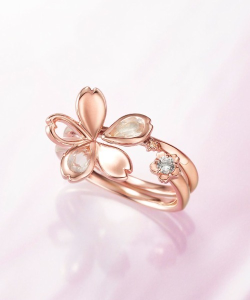 4℃（ヨンドシー）の「【SAKURA Collection】シルバーリング 2本セット