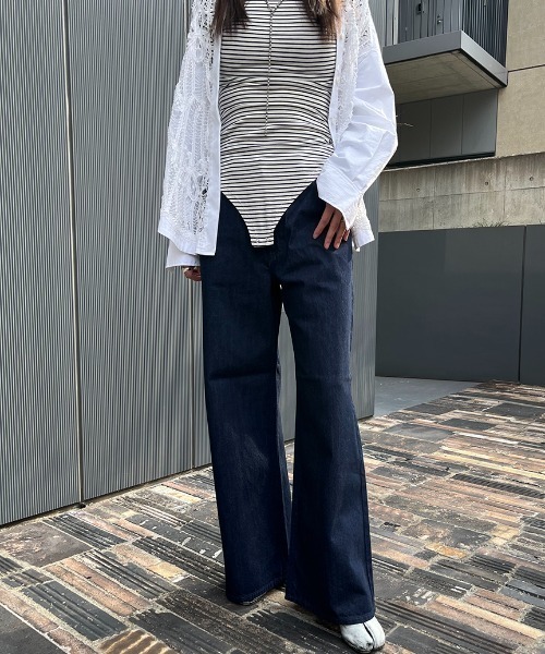 styling/（スタイリング）の「【セットアップ対応】【styling/×LEE】デニムパンツ（デニムパンツ・レディース・インディゴブルー/ホワイト/ブルー・SMALL/MEDIUM/LARGE）」の10枚目の写真