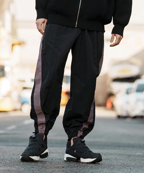 CAMBIO(カンビオ)の「mp13251-ナイロンラインジョグパンツ(その他パンツ・メンズ・ブラック/カーキ/ベージュ・S/M/L)」の5枚目の写真