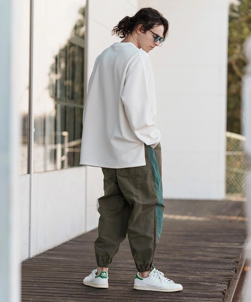CAMBIO(カンビオ)の「mp13251-ナイロンラインジョグパンツ(その他パンツ・メンズ・ブラック/カーキ/ベージュ・S/M/L)」の14枚目の写真