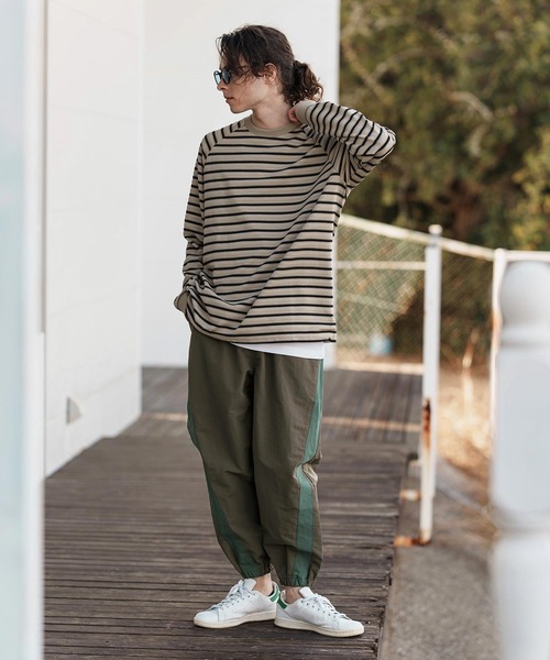 CAMBIO(カンビオ)の「mp13251-ナイロンラインジョグパンツ(その他パンツ・メンズ・ブラック/カーキ/ベージュ・S/M/L)」の16枚目の写真