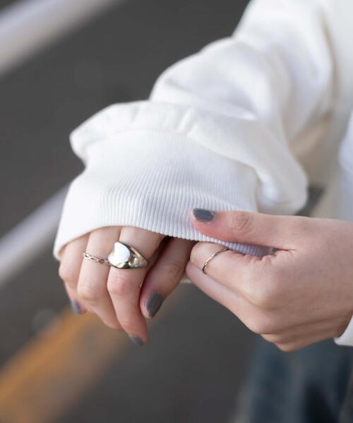 WEGO（ウィゴー）の「WEGO/オフショルショートスウェット（スウェット・レディース・ホワイト/杢グレー・FREE）」の17枚目の写真