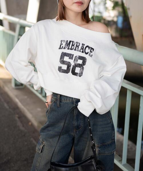 WEGO（ウィゴー）の「WEGO/オフショルショートスウェット（スウェット・レディース・ホワイト/杢グレー・FREE）」の19枚目の写真