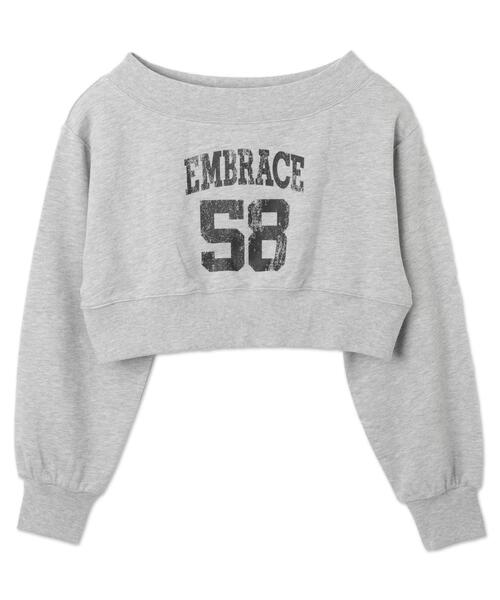 WEGO（ウィゴー）の「WEGO/オフショルショートスウェット（スウェット・レディース・ホワイト/杢グレー・FREE）」の8枚目の写真