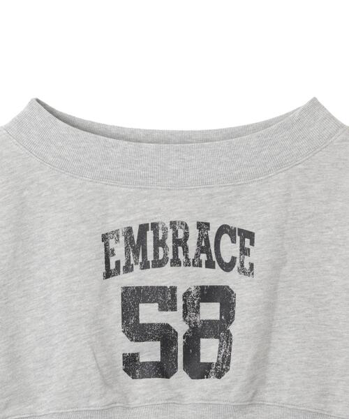 WEGO（ウィゴー）の「WEGO/オフショルショートスウェット（スウェット・レディース・ホワイト/杢グレー・FREE）」の10枚目の写真