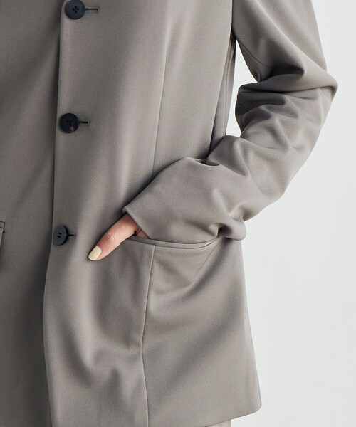 EDITION（エディション）の「カルゼジャージー ノーカラージャケット（ノーカラージャケット・レディース・ブラック/キャメル・36/34）」の11枚目の写真