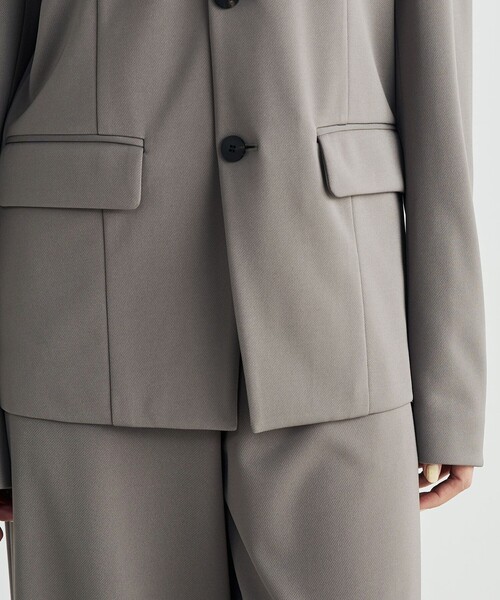 EDITION（エディション）の「カルゼジャージー ノーカラージャケット（ノーカラージャケット・レディース・ブラック/キャメル・36/34）」の12枚目の写真