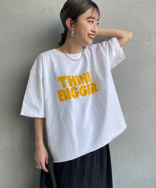 FUNG（ファング）の「[FUNG/ファング] THINK BIGGER カットオフプリントTシャツ（Tシャツ/カットソー・レディース・ホワイト・M）」の7枚目の写真