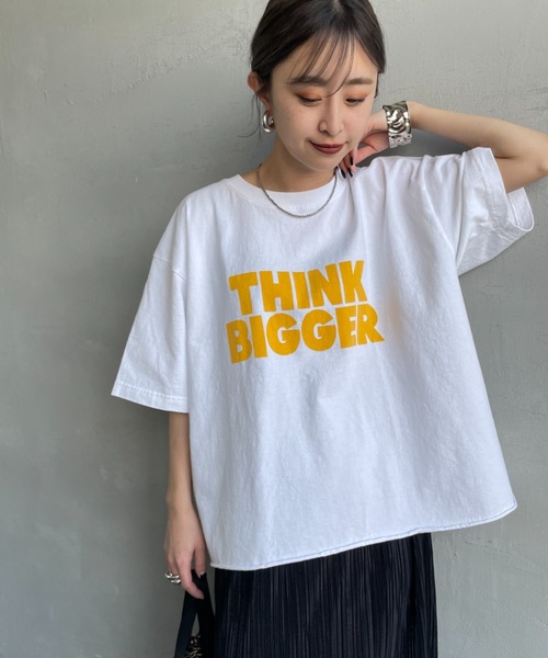 FUNG（ファング）の「[FUNG/ファング] THINK BIGGER カットオフプリントTシャツ（Tシャツ/カットソー・レディース・ホワイト・M）」の8枚目の写真