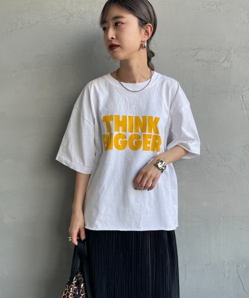 FUNG（ファング）の「[FUNG/ファング] THINK BIGGER カットオフプリントTシャツ（Tシャツ/カットソー・レディース・ホワイト・M）」の9枚目の写真