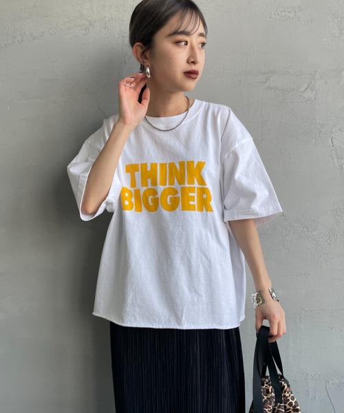 FUNG（ファング）の「[FUNG/ファング] THINK BIGGER カットオフプリントTシャツ（Tシャツ/カットソー・レディース・ホワイト・M）」の10枚目の写真