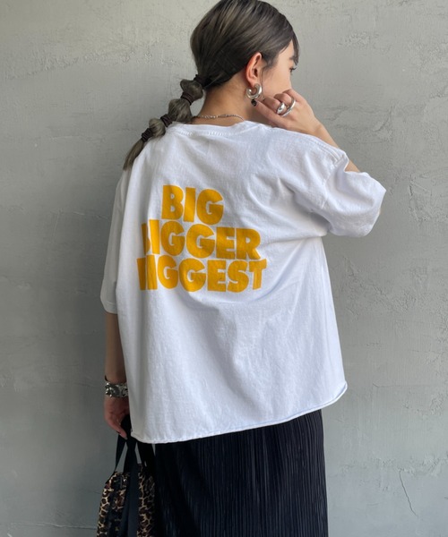 FUNG（ファング）の「[FUNG/ファング] THINK BIGGER カットオフプリントTシャツ（Tシャツ/カットソー・レディース・ホワイト・M）」の13枚目の写真