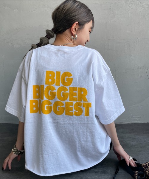 FUNG（ファング）の「[FUNG/ファング] THINK BIGGER カットオフプリントTシャツ（Tシャツ/カットソー・レディース・ホワイト・M）」の6枚目の写真