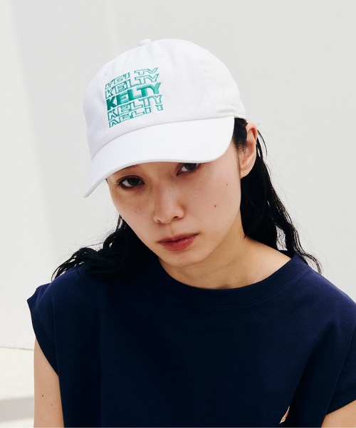 KELTY(ケルティ)の「エンブロイダリー タイポロゴ キャップ(キャップ・レディース・ブラック/ネイビー/ベージュ/グレー/ホワイト・FREE)」の3枚目の写真