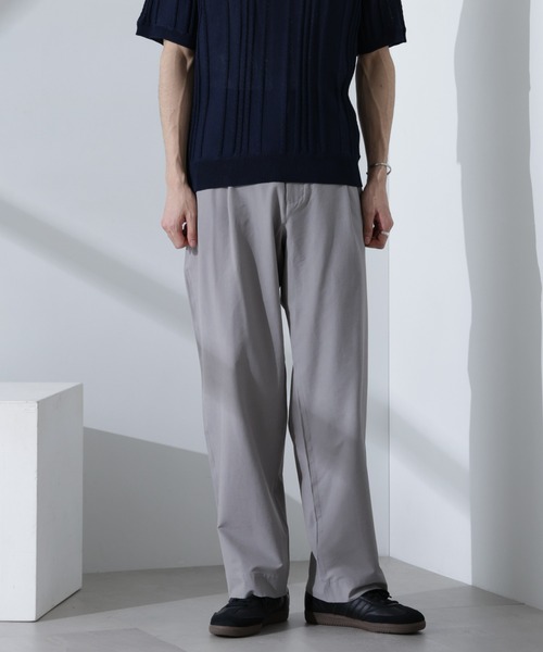 NANO universe（ナノユニバース）の「ストレッチワイドイージーパンツ(セットアップ可)（その他パンツ・メンズ・チャコール/ブラック/ライトグレー/スミクロ/ブルー/ダークグリーン・S/M/L）」の14枚目の写真
