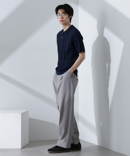 NANO universe（ナノユニバース）の「ストレッチワイドイージーパンツ(セットアップ可)（その他パンツ・メンズ・チャコール/ブラック/ライトグレー/スミクロ/ブルー/ダークグリーン・S/M/L）」の15枚目の写真