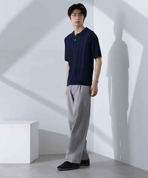 NANO universe（ナノユニバース）の「ストレッチワイドイージーパンツ(セットアップ可)（その他パンツ・メンズ・チャコール/ブラック/ライトグレー/スミクロ/ブルー/ダークグリーン・S/M/L）」の16枚目の写真