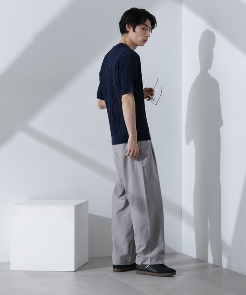 NANO universe（ナノユニバース）の「ストレッチワイドイージーパンツ(セットアップ可)（その他パンツ・メンズ・チャコール/ブラック/ライトグレー/スミクロ/ブルー/ダークグリーン・S/M/L）」の18枚目の写真
