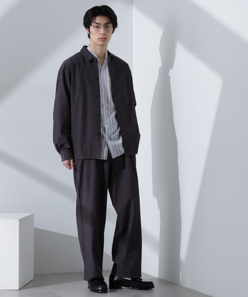 NANO universe（ナノユニバース）の「ストレッチワイドイージーパンツ(セットアップ可)（その他パンツ・メンズ・チャコール/ブラック/ライトグレー/スミクロ/ブルー/ダークグリーン・S/M/L）」の22枚目の写真