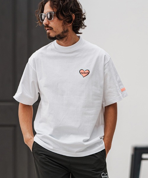 felkod(フィルコッド)の「mt9507- Bumpy Heart Print Tee Tシャツ(Tシャツ/カットソー・メンズ・ホワイト/ブラック/ネイビー・XL/L/M/S)」の9枚目の写真