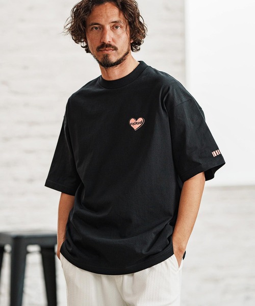 felkod(フィルコッド)の「mt9507- Bumpy Heart Print Tee Tシャツ(Tシャツ/カットソー・メンズ・ホワイト/ブラック/ネイビー・XL/L/M/S)」の15枚目の写真