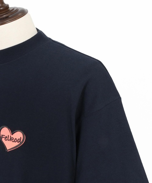 felkod(フィルコッド)の「mt9507- Bumpy Heart Print Tee Tシャツ(Tシャツ/カットソー・メンズ・ホワイト/ブラック/ネイビー・XL/L/M/S)」の6枚目の写真