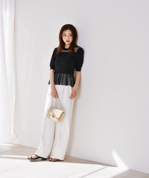 PROPORTION BODY DRESSING（プロポーションボディドレッシング）の「ベルト付きタックワイドパンツ / 1215130303（その他パンツ・レディース・ベージュ/ホワイト系その他/カーキ・SMALL/MEDIUM）」の8枚目の写真