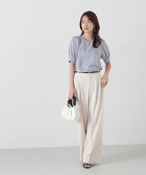 PROPORTION BODY DRESSING（プロポーションボディドレッシング）の「ベルト付きタックワイドパンツ / 1215130303（その他パンツ・レディース・ベージュ/ホワイト系その他/カーキ・SMALL/MEDIUM）」の16枚目の写真