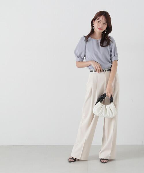 PROPORTION BODY DRESSING（プロポーションボディドレッシング）の「ベルト付きタックワイドパンツ / 1215130303（その他パンツ・レディース・ベージュ/ホワイト系その他/カーキ・SMALL/MEDIUM）」の18枚目の写真