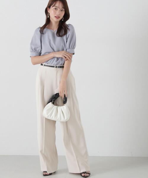 PROPORTION BODY DRESSING（プロポーションボディドレッシング）の「ベルト付きタックワイドパンツ / 1215130303（その他パンツ・レディース・ベージュ/ホワイト系その他/カーキ・SMALL/MEDIUM）」の19枚目の写真