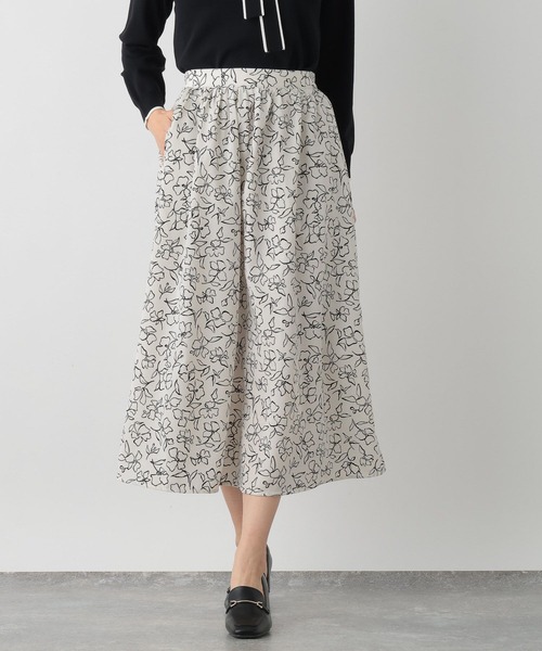 FOUND GOOD（ファウンドグッド）の「ガラフレアスカート（スカート・レディース・イエロー系2/ブラック/アイボリー/ネイビー・M/L/S）」の3枚目の写真