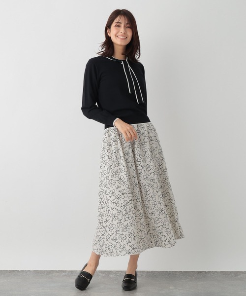 FOUND GOOD（ファウンドグッド）の「ガラフレアスカート（スカート・レディース・イエロー系2/ブラック/アイボリー/ネイビー・M/L/S）」の19枚目の写真