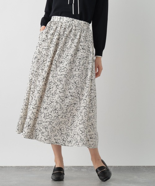 FOUND GOOD（ファウンドグッド）の「ガラフレアスカート（スカート・レディース・イエロー系2/ブラック/アイボリー/ネイビー・M/L/S）」の22枚目の写真